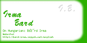 irma bard business card